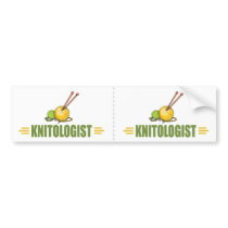 Humorous Knitting Bumper Stickers