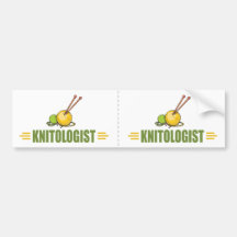 Humorous Knitting Bumper Stickers