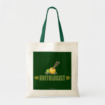 Humorous Knitting Canvas Bag