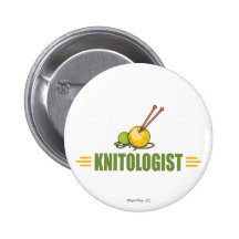 Humorous Knitting Pinback Buttons