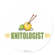 Humorous Knitting Sticker