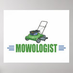 Humorous Lawn Mowing Poster
