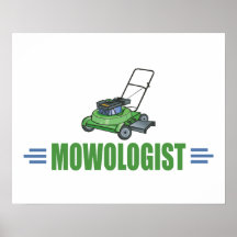 Humorous Lawn Mowing Poster