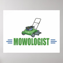 Humorous Lawn Mowing Print