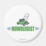 Humorous Lawn Mowing Refrigerator Magnet