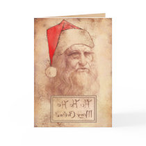 Humorous Leonardo as Santa cards by Ars_Brevis Humorous Leonardo as Santa cards