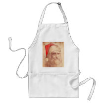 Humorous Leonardo da Vinci as Santa aprons