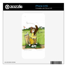 Humorous Male Golfer in a Yellow Outfit iPhone 4S Skins