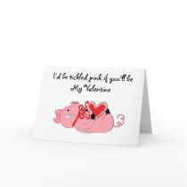 Humorous Piggy Valentine Greeting Card