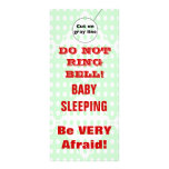 Humorous Sleeping Baby Door Hangers Doorhanger rack cards