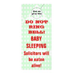 Humorous Sleeping Baby Door Hangers Doorhanger rack cards