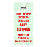 Humorous Sleeping Baby Door Hangers Doorhanger rack cards