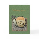 Humorous snail "Speedy recovery" card