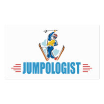 Humorous Snow Ski Jumping Business Card Templates