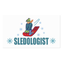 Humorous Snow Sledding Business Card Template