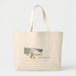Humorous Tennis Playing Dog Canvas Bags