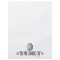 Humorous Thimble Sewing Flyer Design