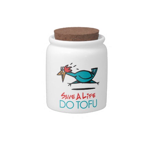Humorous Tofu Design Candy Jars