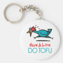 Humorous Tofu Design Keychains
