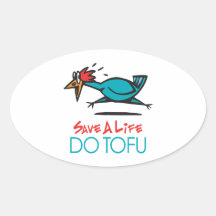 Humorous Tofu Design Sticker