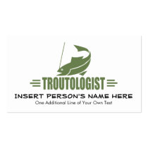Humorous Trout Fishing Business Card