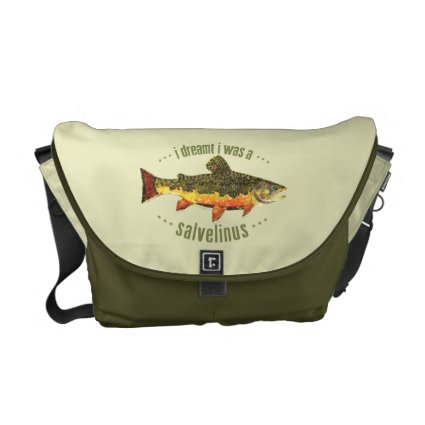 Humorous Trout Fishing Courier Bag
