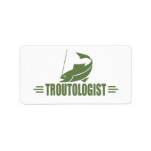 Humorous Trout Fishing Custom Address Labels