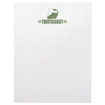 Humorous Trout Fishing Custom Letterhead