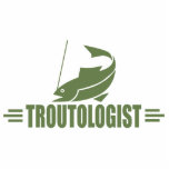Humorous Trout Fishing Cut Out