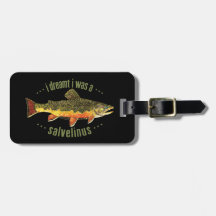 Humorous Trout Fishing Luggage Tags