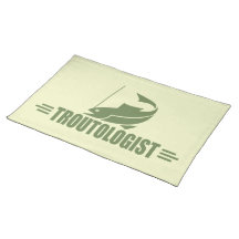 Humorous Trout Fishing Place Mat