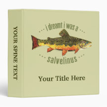 Humorous Trout Fishing Vinyl Binders