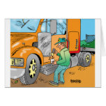 HUMOROUS TRUCKER CARTOON GIFTS GREETING CARD