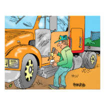 HUMOROUS TRUCKER CARTOON GIFTS invitations