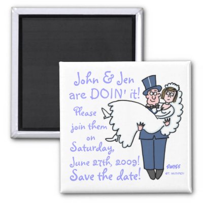 Humorous Wedding Invitations on Humorous Wedding Invitation Cartoon Magnet From Zazzle Com