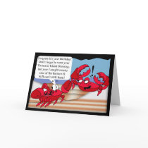 Humour Birthday Card with two crabs by moonlake Humour Birthday Card with two crabs