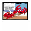 Humour Birthday Card with two crabs t-shirts