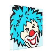 Humourous clown graphic canvas wrap print wrappedcanvas