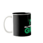 Humourous green mugs