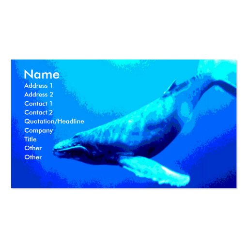Humpback Whale Business Card Template