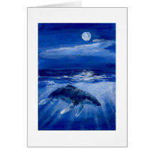 Humpback Whale Moonlight Traveller Card