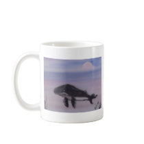 Humpback whale painting mugs