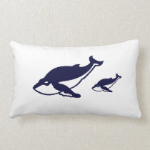 Humpback Whale Throw Pillow