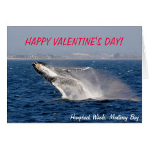 Humpback Whale Valentine's Day Card