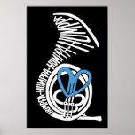 Humppa Love Blue Dark Poster or Print