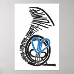 Humppa Love Blue Poster or Print