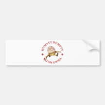HUMPTY DUMPTY SAT ON A WALL - NURSERY RHYME BUMPER STICKERS