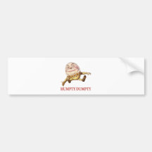 HUMPTY DUMPTY SAT ON A WALL - NURSERY RHYME BUMPER STICKER