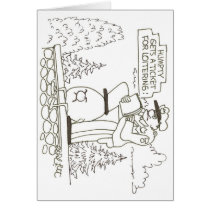 Humpty gets a ticket for loitering! greeting card