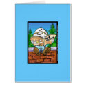 Humpty's Last Read Cartoon Funny Greeting Card